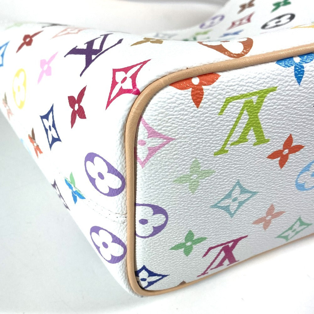 LOUIS VUITTON M13089 Monogram Multicolore by Takashi Murakami, LV×TM All-in BB Crossbody Bag with Pouch, Bucket Shoulder Bag, Monogram Multicolore Canvas, Women's, Blanc/White