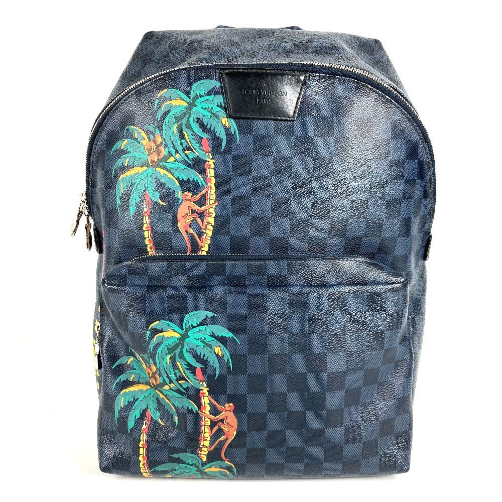 LOUIS VUITTON N50003 Damier Cobalt Jungle Apollo Backpack, Unisex, Navy, Damier Cobalt Canvas