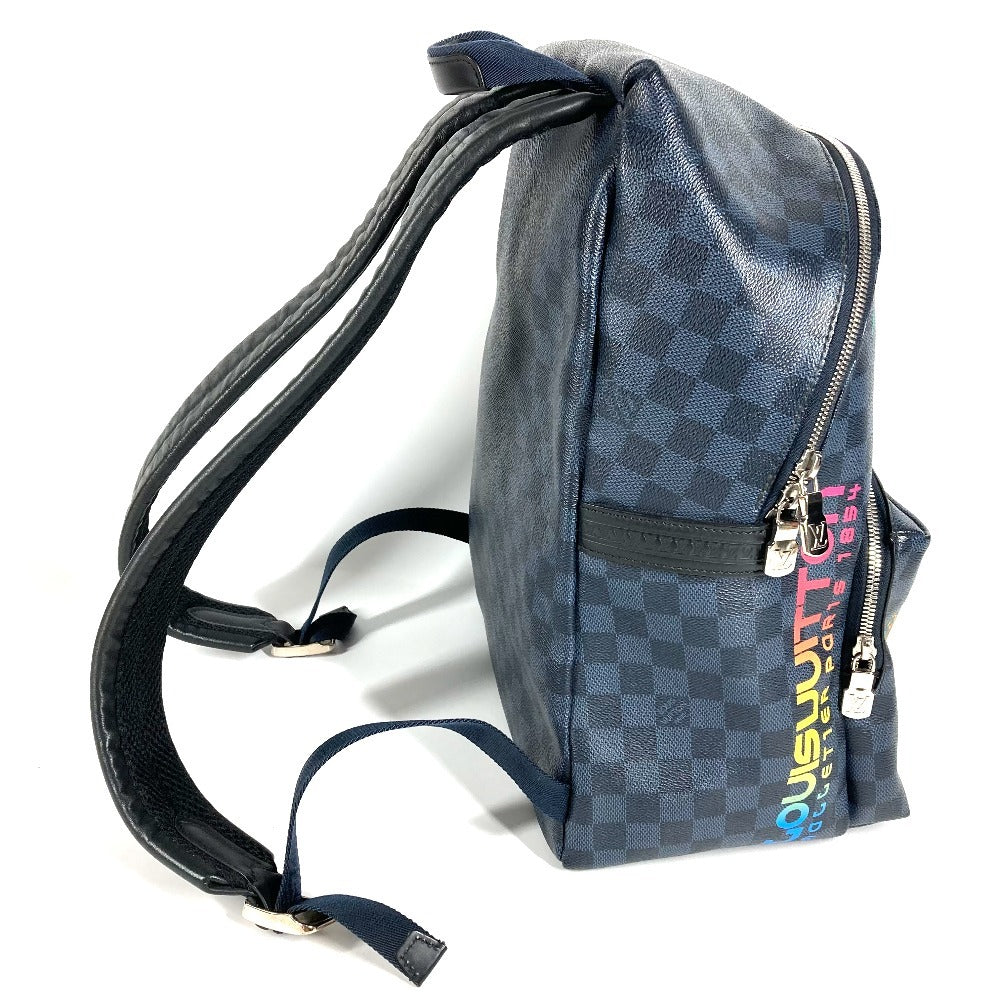 LOUIS VUITTON N50003 Damier Cobalt Jungle Apollo Backpack, Unisex, Navy, Damier Cobalt Canvas