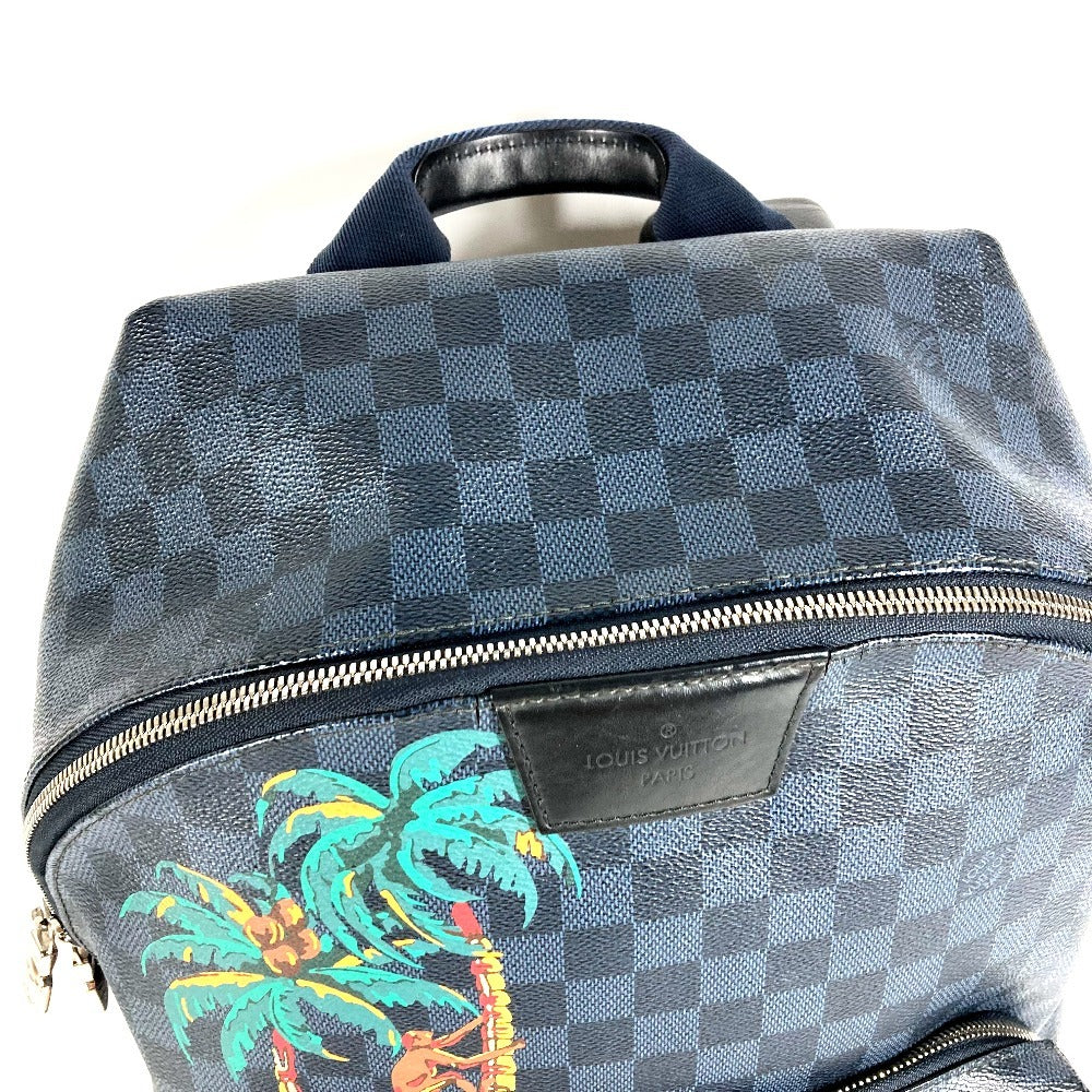 LOUIS VUITTON N50003 Damier Cobalt Jungle Apollo Backpack, Unisex, Navy, Damier Cobalt Canvas