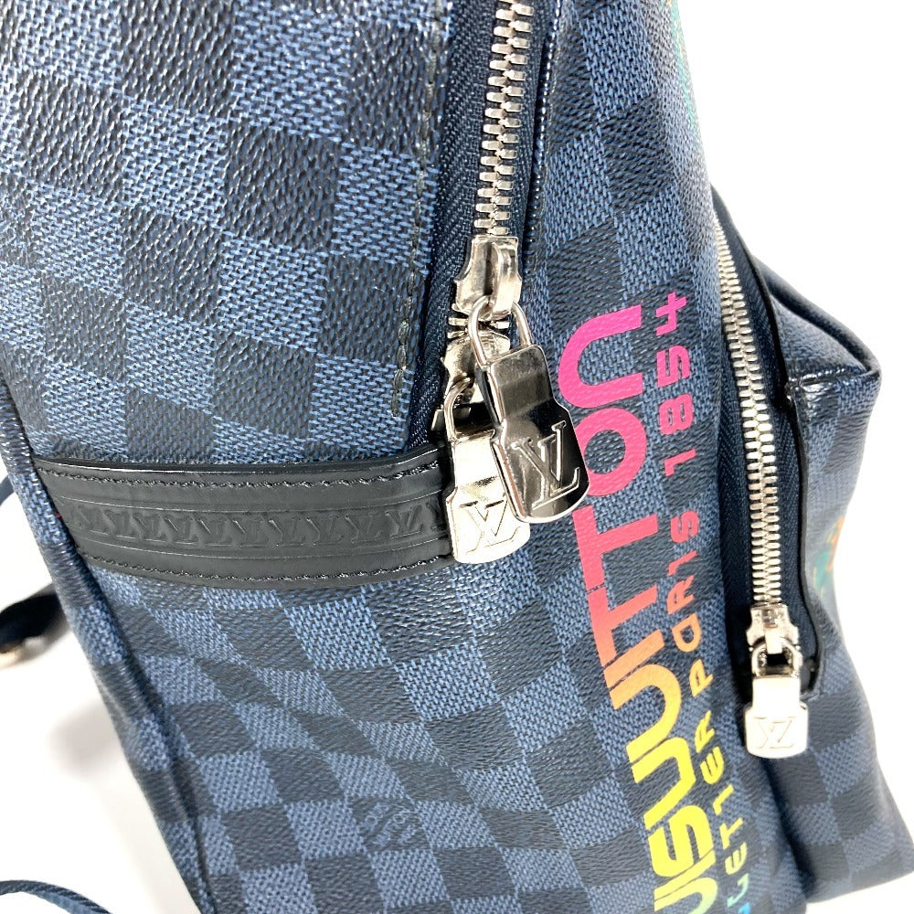 LOUIS VUITTON N50003 Damier Cobalt Jungle Apollo Backpack, Unisex, Navy, Damier Cobalt Canvas