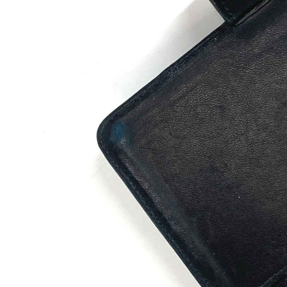 CHANEL CC ココマーク ロゴ システム手帳 ステーショナリー 手帳カバー パテントレザー ユニセックス ブラック