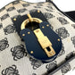LOEWE ヴィンテージ 南京錠 ロゴ カバン 斜め掛け ショルダーバッグ レザー/キャンバス ユニセックス ブラック