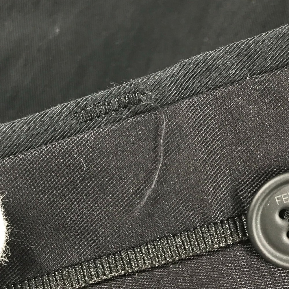 FENDI FB0521 FENDACE Men's Black Cotton Shorts with Logo