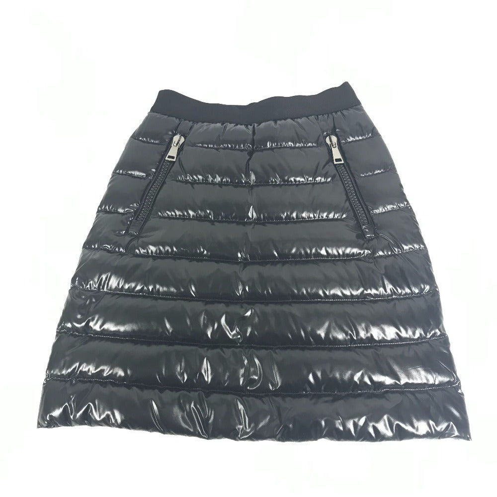 MONCLER GONNA SKIRT with Down Logo, Women's Nylon Skirt, Black