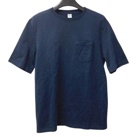 Berluti Short-Sleeve Logo Pocket Apparel Top, Cotton T-Shirt, Men's, Navy
