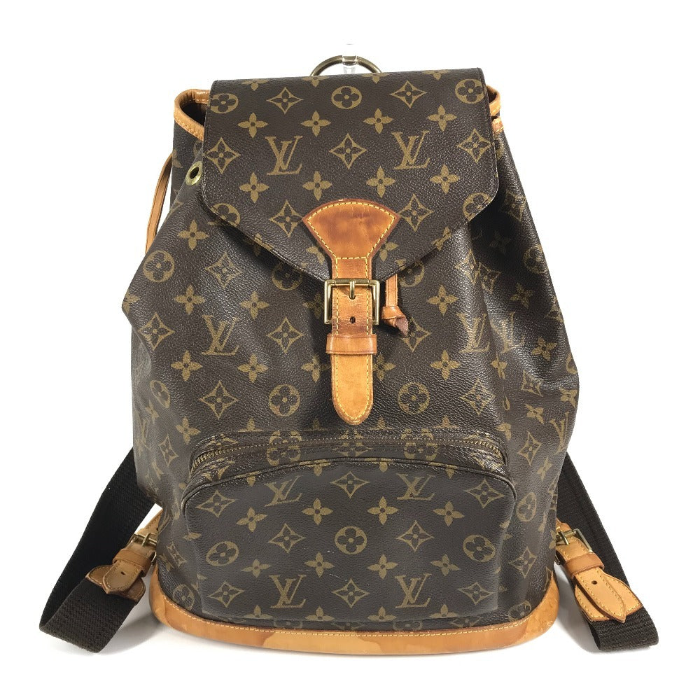 LOUIS VUITTON M51135 モノグラム モンスリGM モンスリ GM バックパック カバン リュックサック レディース ブラウン