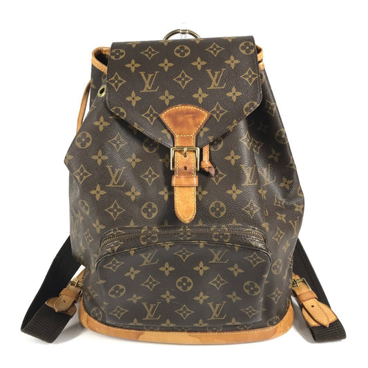 LOUIS VUITTON M51135 モノグラム モンスリGM モンスリ GM バックパック カバン リュックサック レディース ブラウン