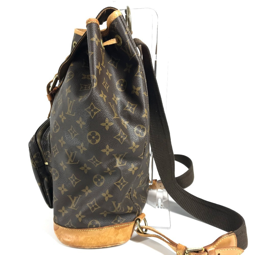 LOUIS VUITTON M51135 モノグラム モンスリGM モンスリ GM バックパック カバン リュックサック レディース ブラウン