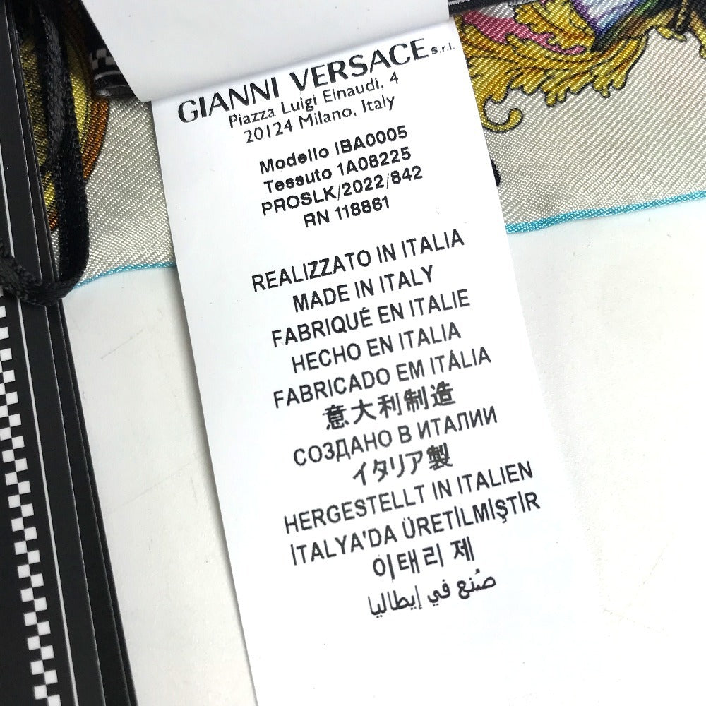 VERSACE デュア・リパ DUA LIPA バタフライ ロゴ てんとう虫 バンドースカーフ スカーフ シルク ユニセックス マルチカラー