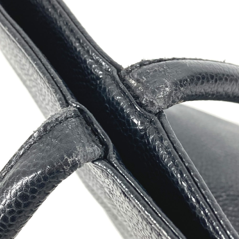 CHANEL CC ココマーク ロゴ カバン トートバッグ ハンドバッグ キャビアスキン ユニセックス ブラック