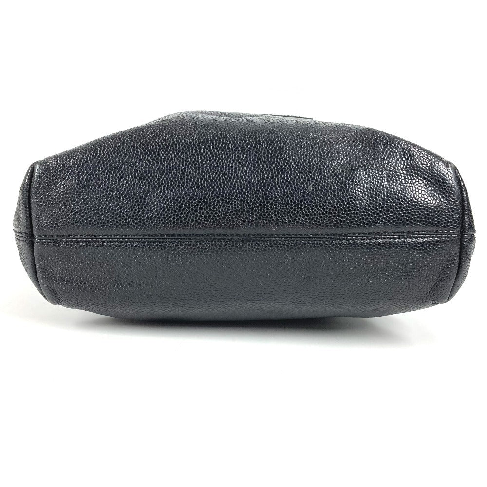 CHANEL CC ココマーク ロゴ カバン トートバッグ ハンドバッグ キャビアスキン ユニセックス ブラック