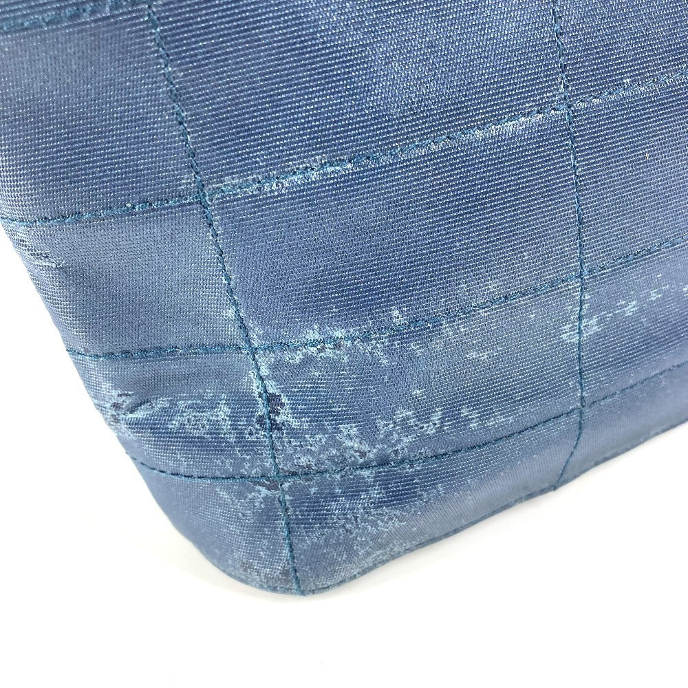 CHANEL CC ココマーク ロゴ メタルハンドル カバン トートバッグ ミニバッグ ハンドバッグ ナイロンキャンバス ユニセックス ブルー