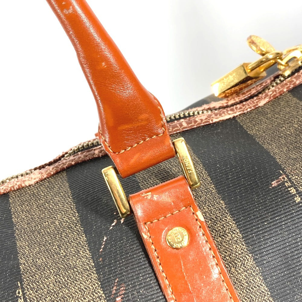 FENDI ヴィンテージ ペカン カバン 旅行バッグ トラベルバッグ ハンドバッグ ショルダーバッグ 2WAYバッグ ボストンバッグ PVC/レザー ユニセックス カーキ