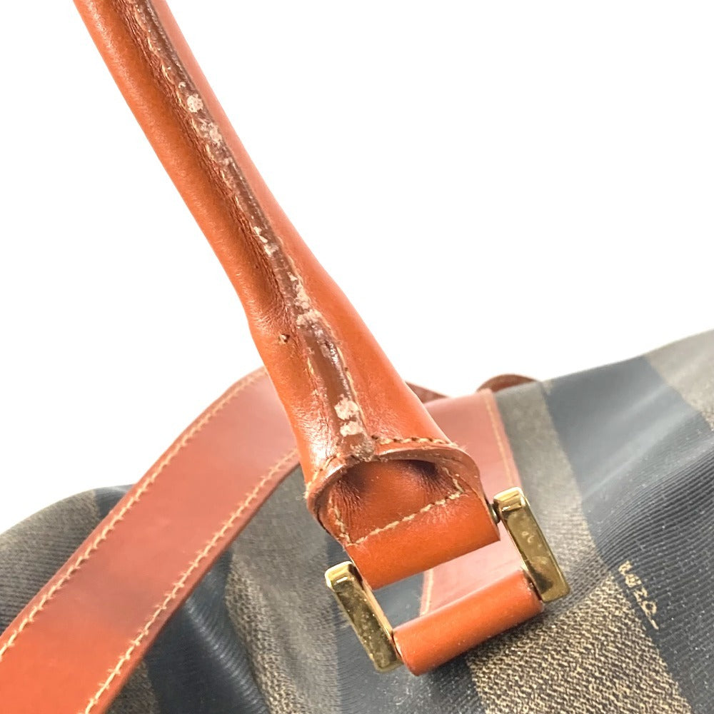 FENDI ヴィンテージ ペカン カバン 旅行バッグ トラベルバッグ ハンドバッグ ショルダーバッグ 2WAYバッグ ボストンバッグ PVC/レザー ユニセックス カーキ