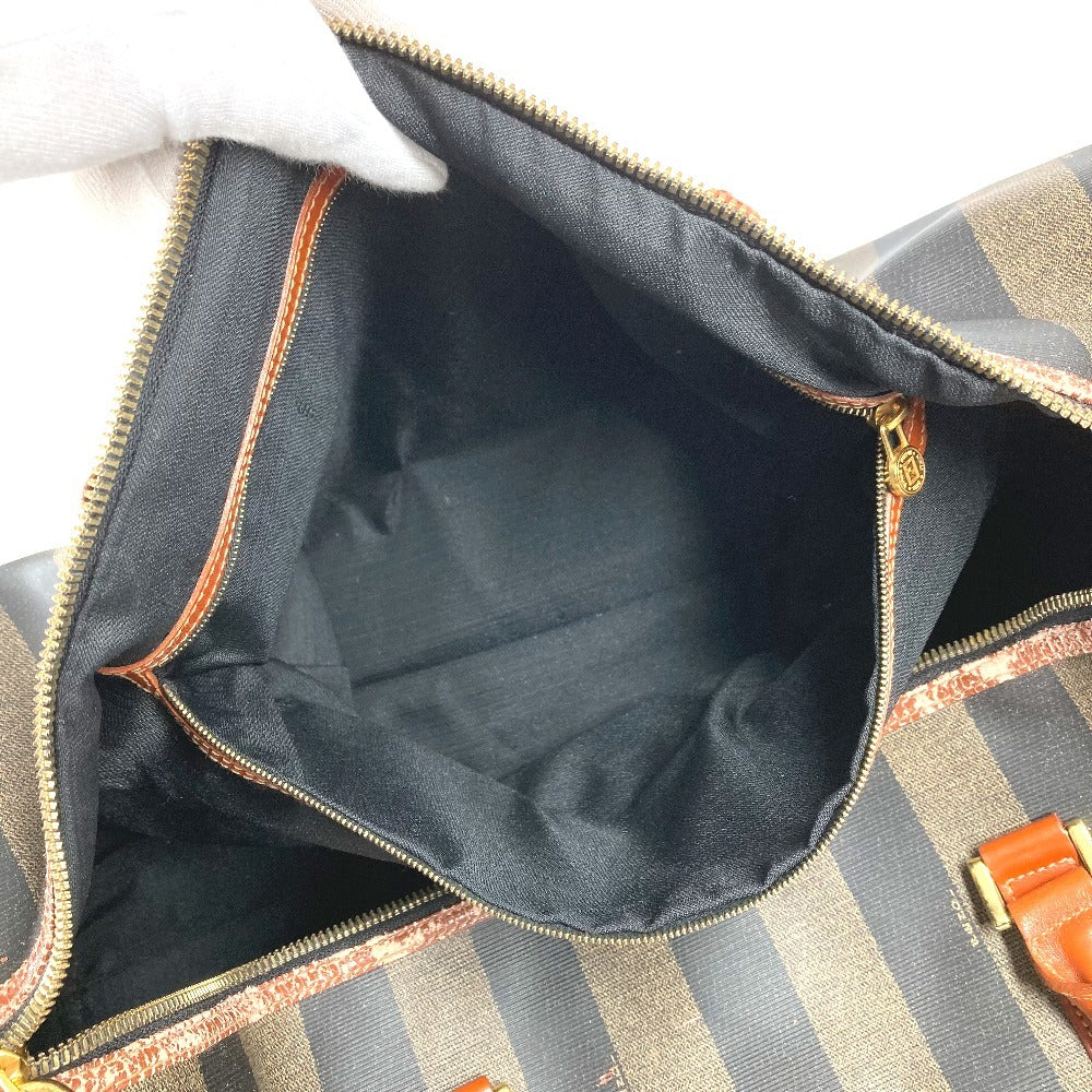 FENDI ヴィンテージ ペカン カバン 旅行バッグ トラベルバッグ ハンドバッグ ショルダーバッグ 2WAYバッグ ボストンバッグ PVC/レザー ユニセックス カーキ