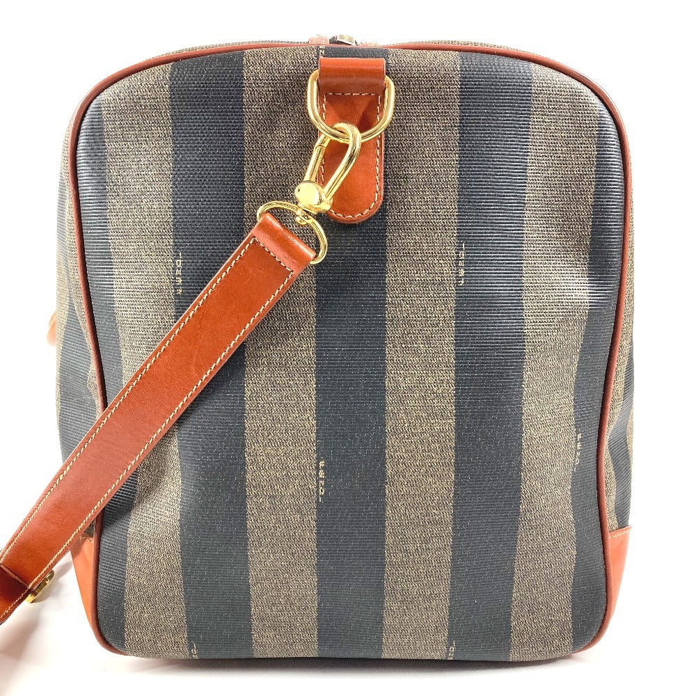 FENDI ヴィンテージ ペカン カバン 旅行バッグ トラベルバッグ ハンドバッグ ショルダーバッグ 2WAYバッグ ボストンバッグ PVC/レザー ユニセックス カーキ