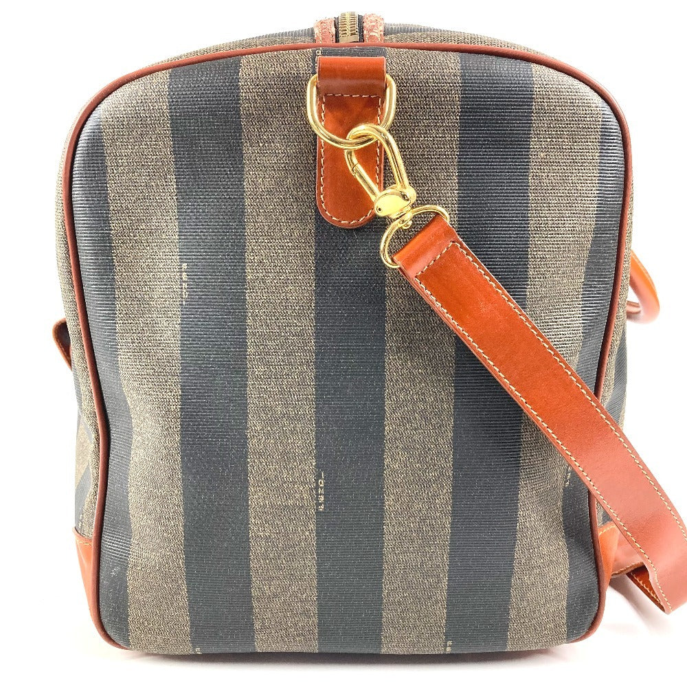 FENDI ヴィンテージ ペカン カバン 旅行バッグ トラベルバッグ ハンドバッグ ショルダーバッグ 2WAYバッグ ボストンバッグ PVC/レザー ユニセックス カーキ