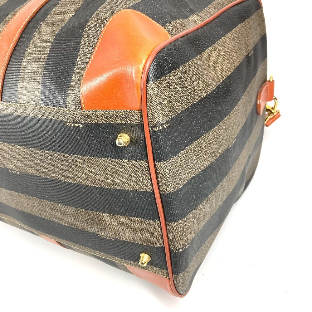 FENDI ヴィンテージ ペカン カバン 旅行バッグ トラベルバッグ ハンドバッグ ショルダーバッグ 2WAYバッグ ボストンバッグ PVC/レザー ユニセックス カーキ