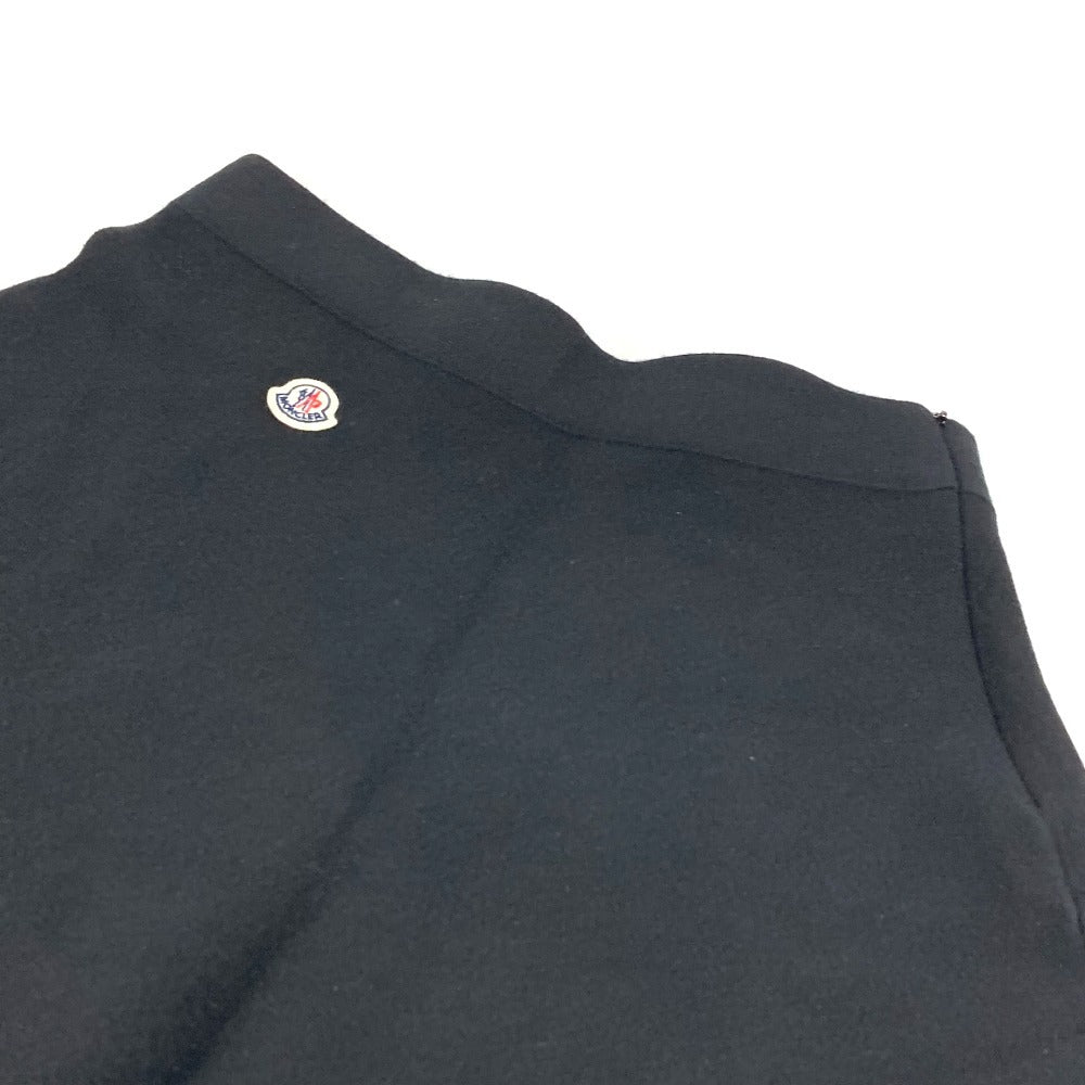 MONCLER ロゴ ワッペン GONNA TRICOT KNITWEAR SKIRT スカート アパレル ロングスカート ウール レディース ブラック