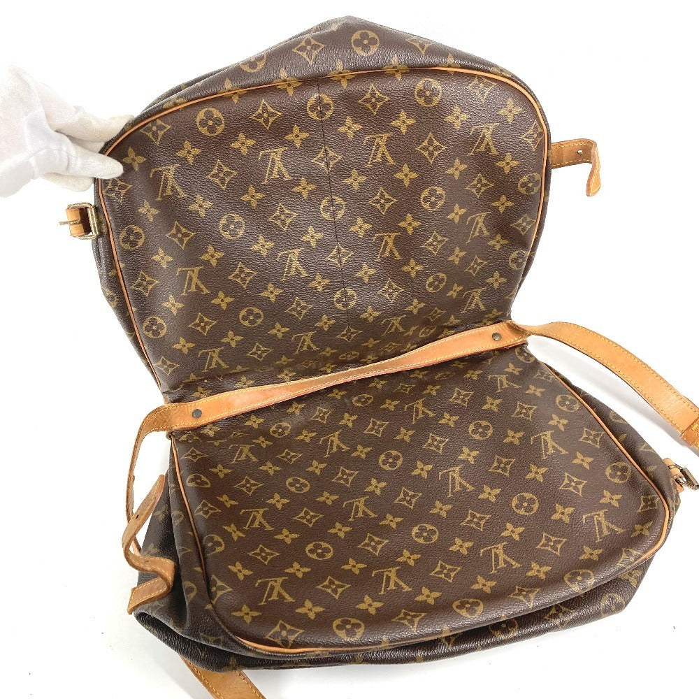 LOUIS VUITTON M42254 モノグラム ソミュール35 ソミュール35 カバン バッグ 斜め掛け フラップ ショルダーバッグ モノグラムキャンバス ユニセックス ブラウン