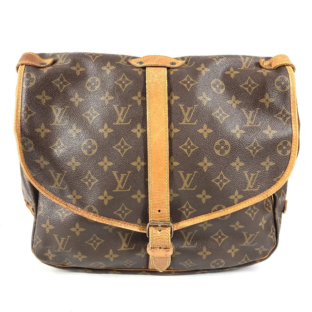 LOUIS VUITTON M42254 モノグラム ソミュール35 ソミュール35 カバン バッグ 斜め掛け フラップ ショルダーバッグ モノグラムキャンバス ユニセックス ブラウン