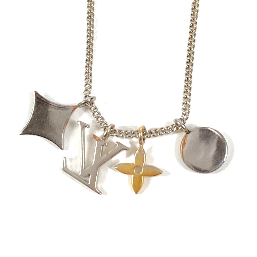 LOUIS VUITTON M00521 LV Instinct Pendant Accessory Chain Necklace Necklace Metal Unisex Silver