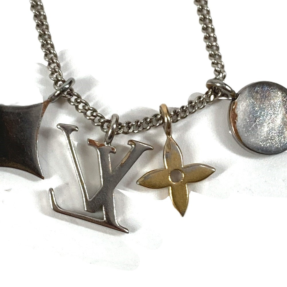 LOUIS VUITTON M00521 LV Instinct Pendant Accessory Chain Necklace Necklace Metal Unisex Silver
