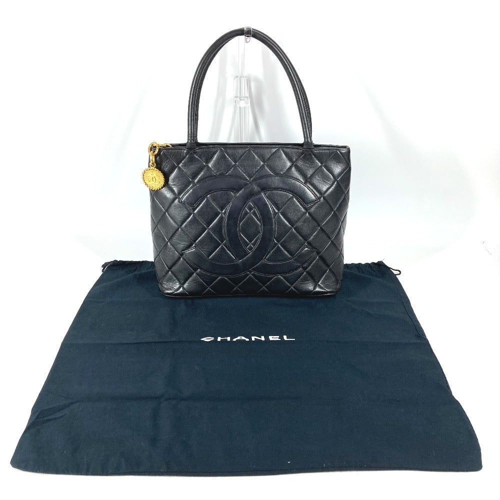 CHANEL A01804 CC ココマーク ロゴ 復刻トート ハンドバック カバン ショルダーバッグ 肩掛け トートバッグ レザー レディース ブラック