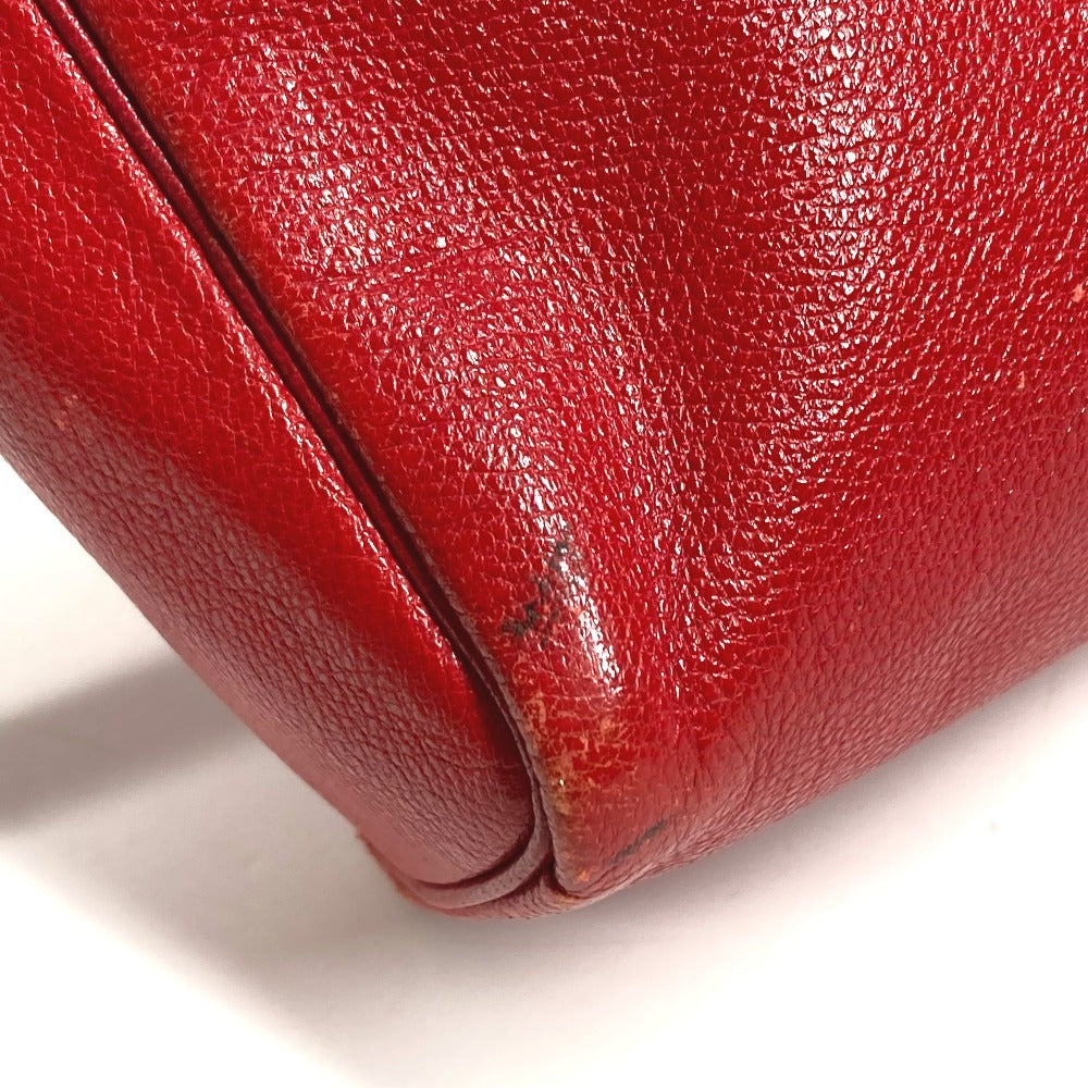 HERMES ヴィンテージ シュバル 馬 ジョッキー カバン ポシェット 斜め掛け ショルダーバッグ レザー ユニセックス レッド