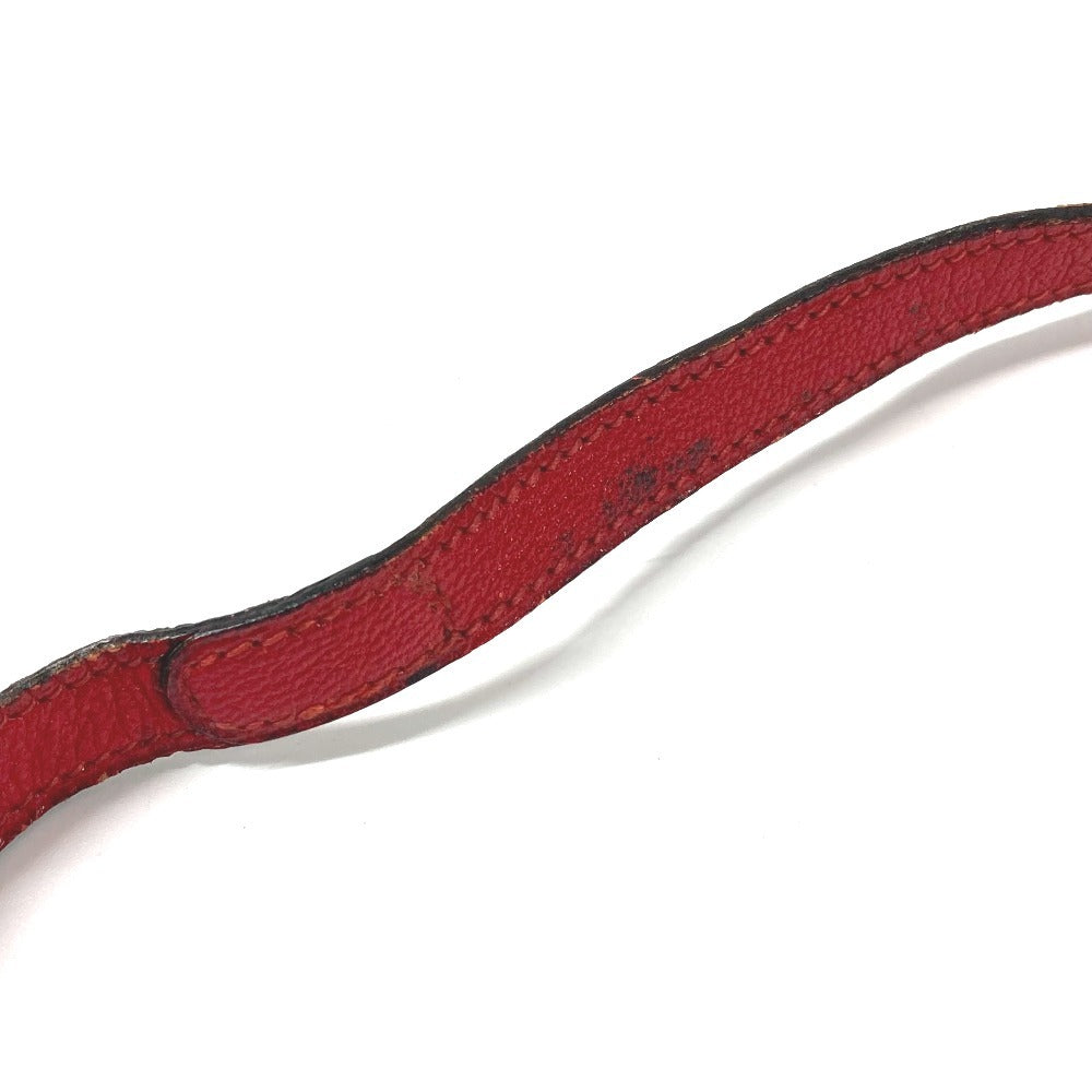 HERMES ヴィンテージ シュバル 馬 ジョッキー カバン ポシェット 斜め掛け ショルダーバッグ レザー ユニセックス レッド