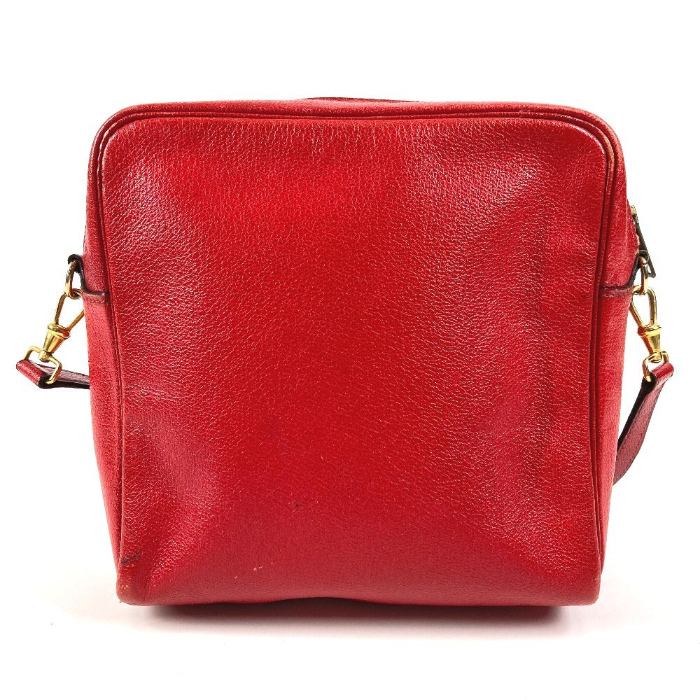 HERMES ヴィンテージ シュバル 馬 ジョッキー カバン ポシェット 斜め掛け ショルダーバッグ レザー ユニセックス レッド