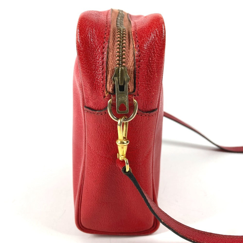 HERMES ヴィンテージ シュバル 馬 ジョッキー カバン ポシェット 斜め掛け ショルダーバッグ レザー ユニセックス レッド