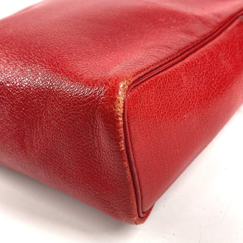 HERMES ヴィンテージ シュバル 馬 ジョッキー カバン ポシェット 斜め掛け ショルダーバッグ レザー ユニセックス レッド