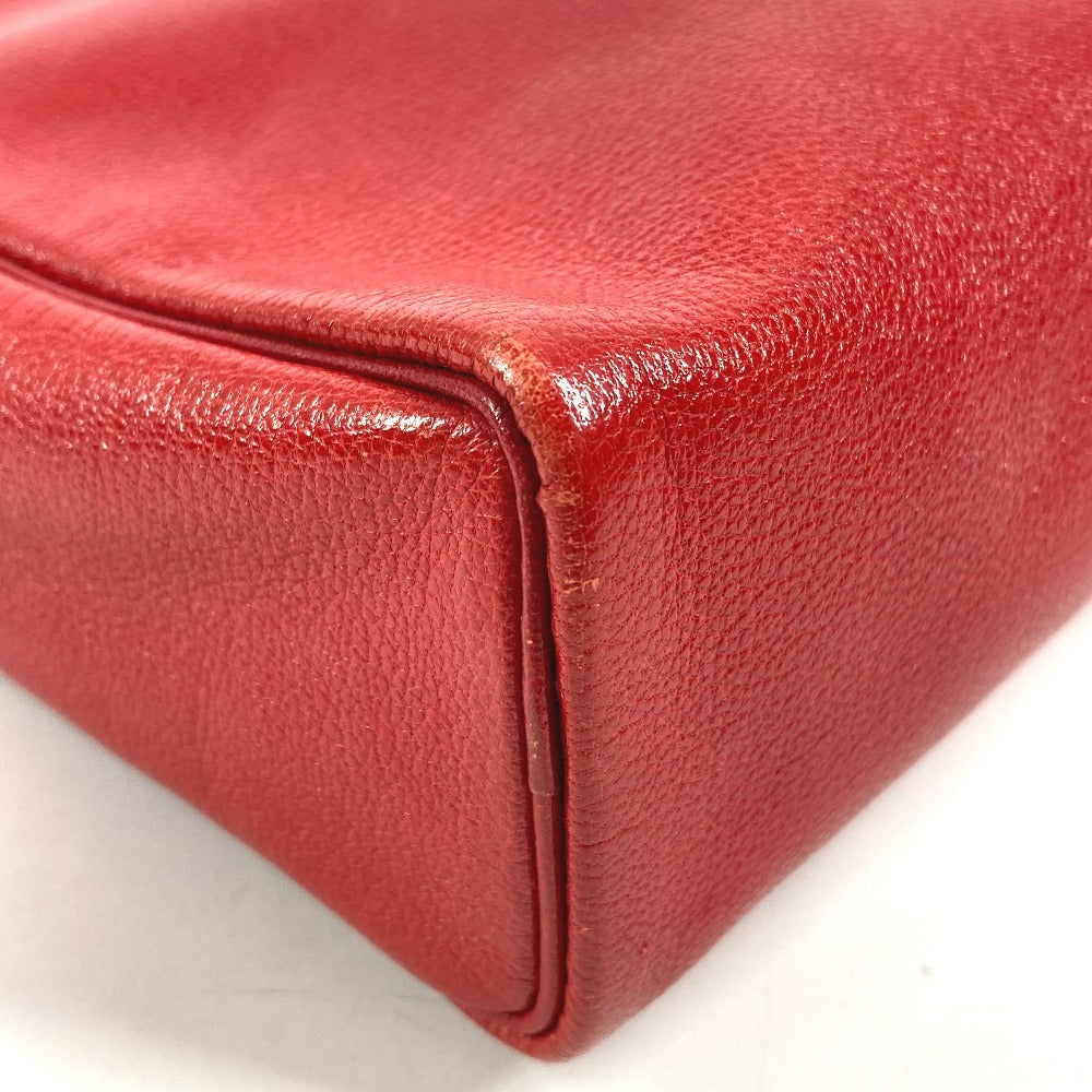 HERMES ヴィンテージ シュバル 馬 ジョッキー カバン ポシェット 斜め掛け ショルダーバッグ レザー ユニセックス レッド