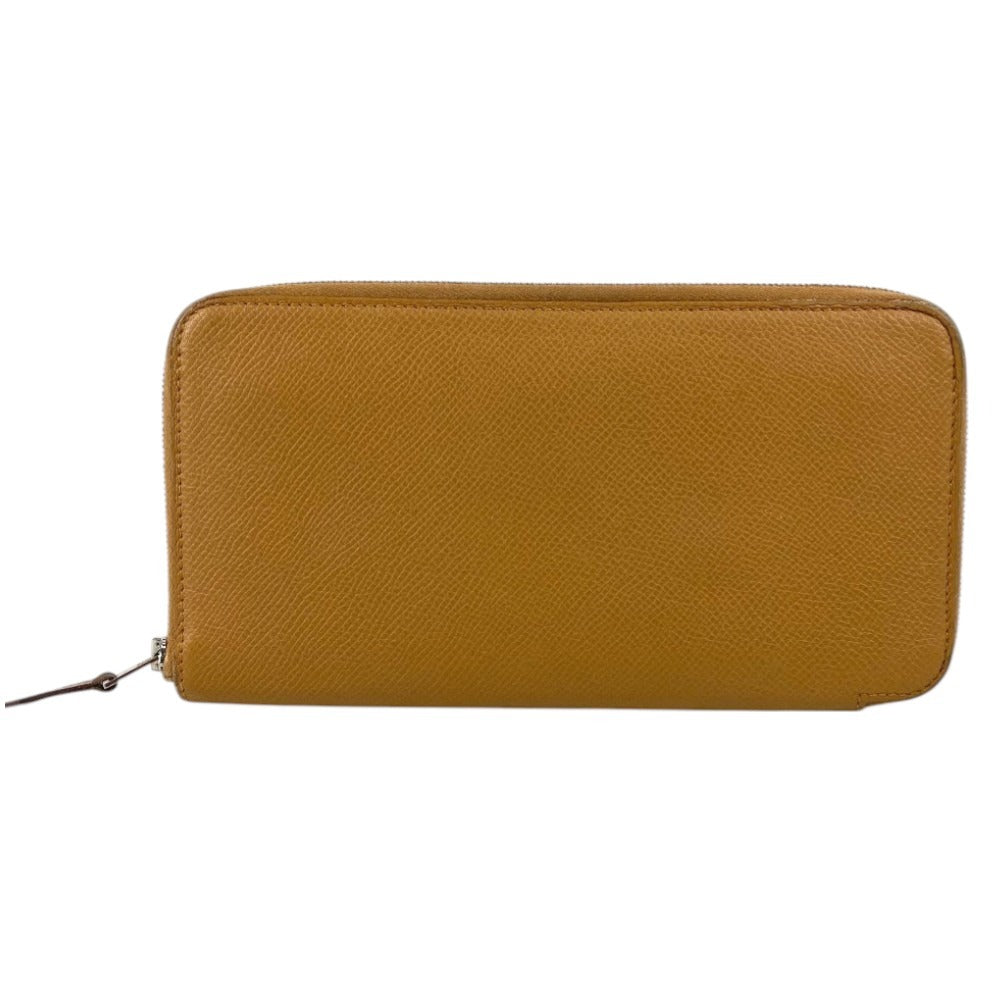 HERMES アザップロング シルクイン 財布 ウォレット ラウンドファスナー 長財布 エプソン ユニセックス ベージュ