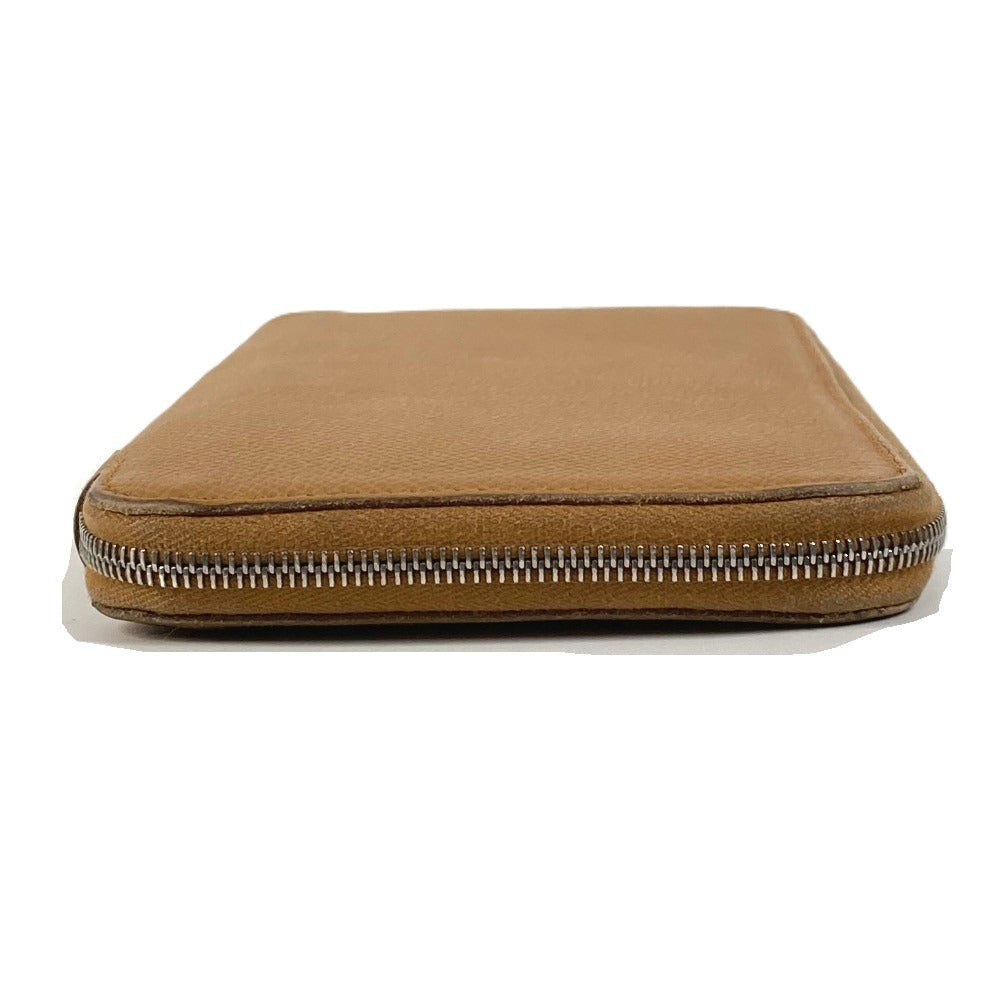 HERMES アザップロング シルクイン 財布 ウォレット ラウンドファスナー 長財布 エプソン ユニセックス ベージュ