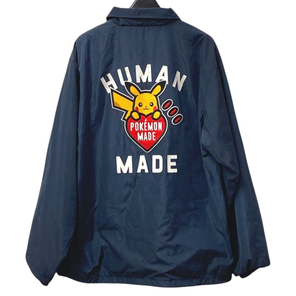 HUMAN MADE XX30JK005 25AW POKEMON ポケモン ピカチュウ COACH コーチジャケット アパレル 長袖 アウター ジャンバー ジップアップ ジャケット ポリエステル メンズ ネイビー