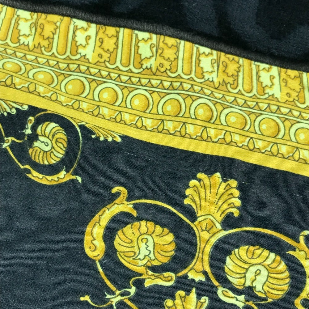 VERSACE インテリア ひざかけ ブランケット アイラブバロック 2枚セット ビーチタオル フェイスタオル ペア タオル コットン ユニセックス ブラック