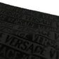 VERSACE インテリア ひざかけ ブランケット アイラブバロック 2枚セット ビーチタオル フェイスタオル ペア タオル コットン ユニセックス ブラック