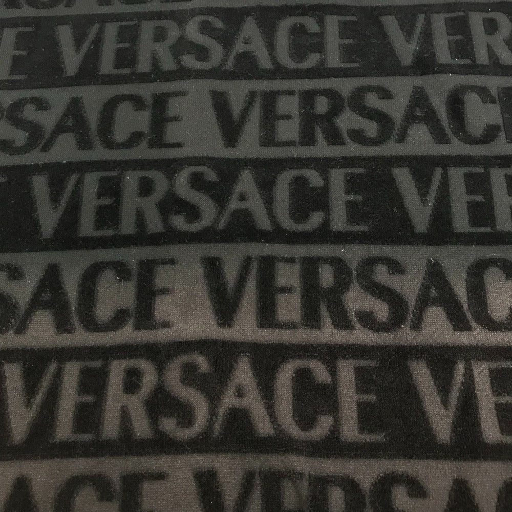 VERSACE インテリア ひざかけ ブランケット アイラブバロック 2枚セット ビーチタオル フェイスタオル ペア タオル コットン ユニセックス ブラック