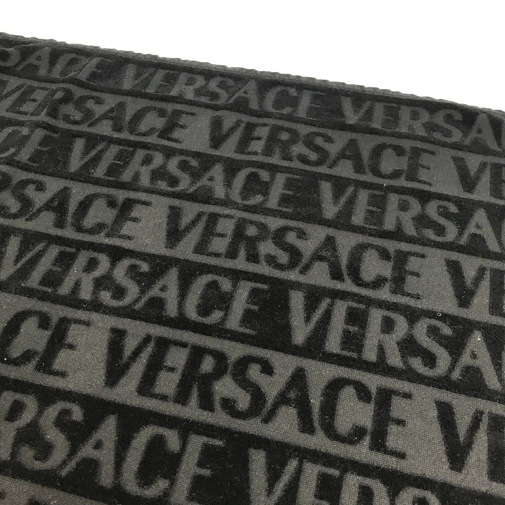 VERSACE インテリア ひざかけ ブランケット アイラブバロック 2枚セット ビーチタオル フェイスタオル ペア タオル コットン ユニセックス ブラック