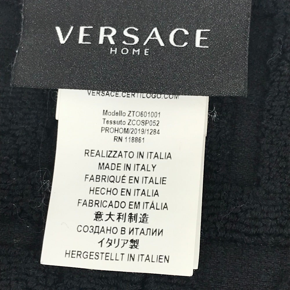 VERSACE インテリア ひざかけ ブランケット アイラブバロック 2枚セット ビーチタオル フェイスタオル ペア タオル コットン ユニセックス ブラック