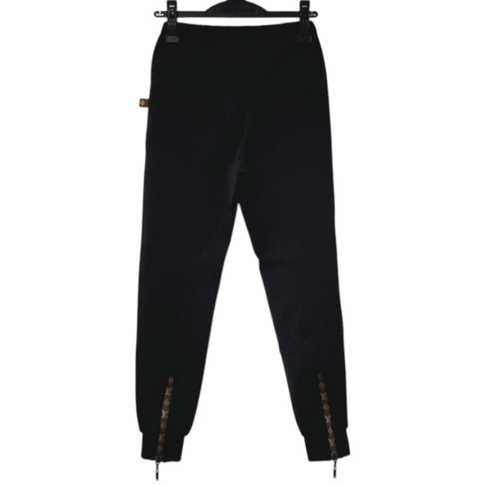 LOUIS VUITTON Monogram Easy Pants Apparel Bottoms Trousers Pants Nylon Ladies Black