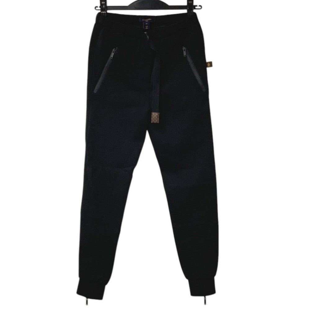 LOUIS VUITTON Monogram Easy Pants Apparel Bottoms Trousers Pants Nylon Ladies Black