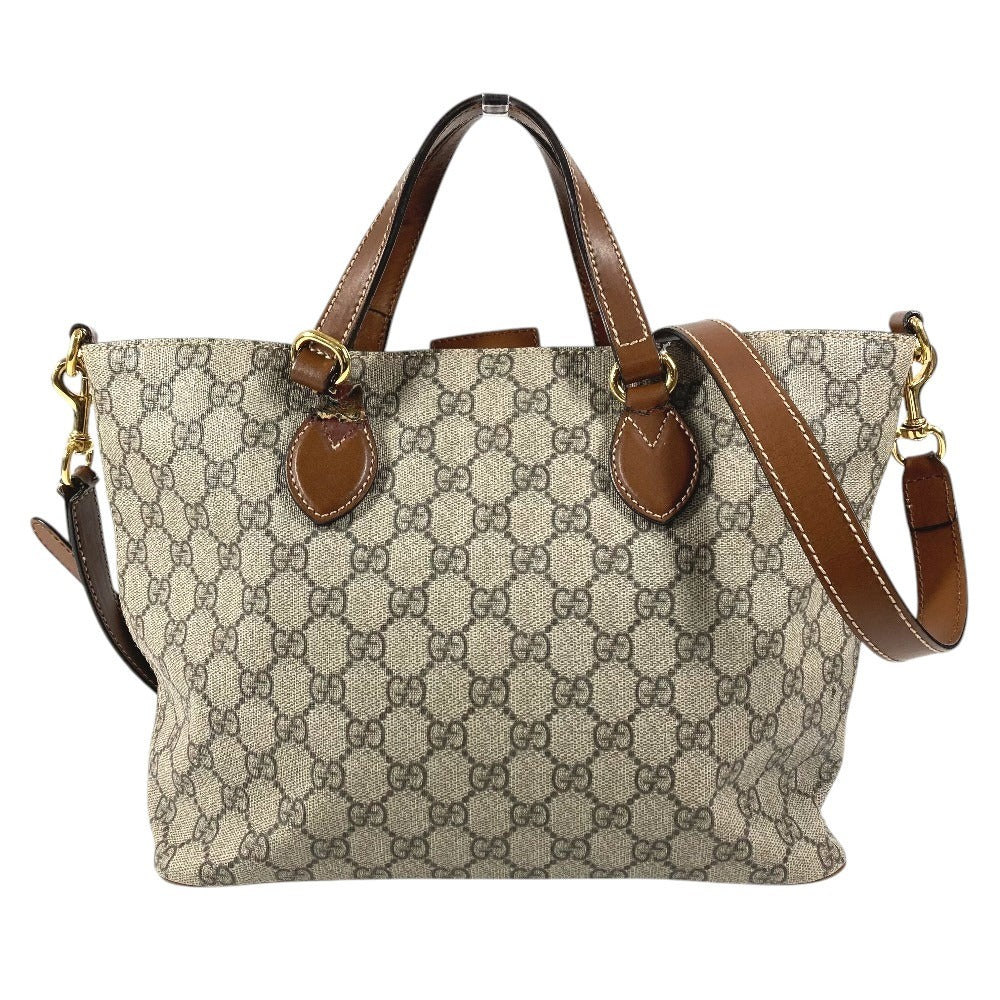 GUCCI 473887 GGスプリーム 2WAYバッグ ロゴ カバン トートバッグ ショルダーバッグ 斜め掛け ハンドバッグ GGスプリームキャンバス ユニセックス ベージュ