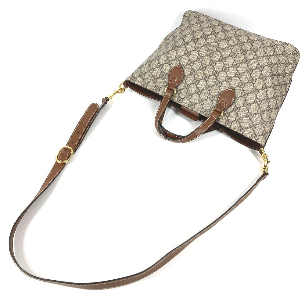 GUCCI 473887 GGスプリーム 2WAYバッグ ロゴ カバン トートバッグ ショルダーバッグ 斜め掛け ハンドバッグ GGスプリームキャンバス ユニセックス ベージュ