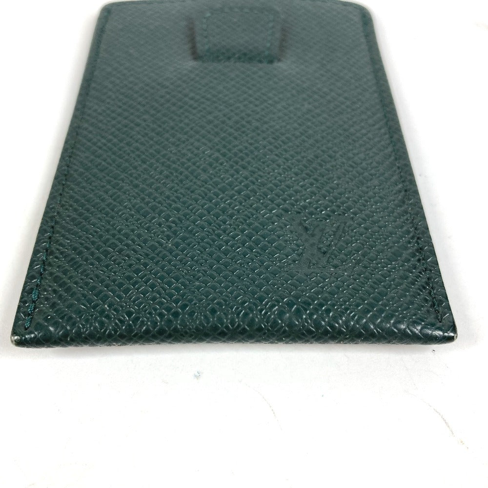 LOUIS VUITTON M30544 Taiga Etui Cartes de Visite Toilettes Business Card Holder Pass Case Slide Card Case Taiga Leather Unisex Epicea Green