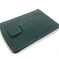 LOUIS VUITTON M30544 Taiga Etui Cartes de Visite Toilettes Business Card Holder Pass Case Slide Card Case Taiga Leather Unisex Epicea Green