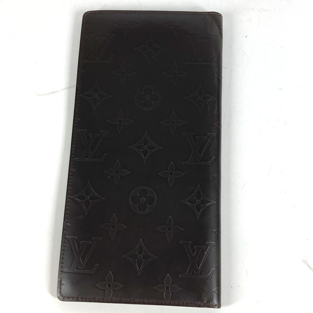 LOUIS VUITTON M66480 モノグラムグラセ ポルトフォイユ ドゥーブル 2つ折り財布 長財布 モノグラムグラセレザー ユニセックス カフェ ブラウン